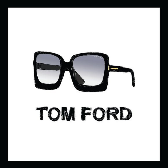 1970s shadesoriginal fashion art 12x12 Print Tom Ford